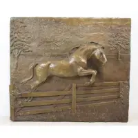 Marilyn Newmark, For Greener Pastures, Bronze Relief, "For Greener Pastures"