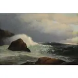 Warren Sheppard, Crashing Waves, Oil on Canvas