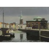 K. Oil on Canvas Lindved, European Canal
