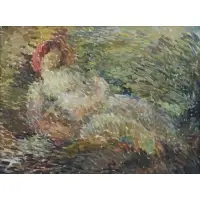 Eugenie Baizerman, Reclining Woman, 1927, Oil on Canvas