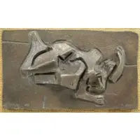 Herzl Emanuel, Herzl Emanuel (1914 - 2002), Abstract Figural Bronze