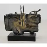 Elbert Weinberg, EW 8, Patinated Metal Abstract Figural Sculpture