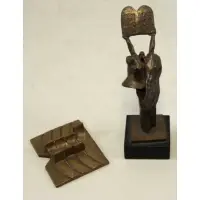 Luise Kaish, Moses and the 10 Commandments, bronze - 7.5" high, Two Sculptures