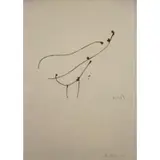 Bird I by Robert Motherwell, 1973, Etching "Bird I" 1973, sold Aug 2016