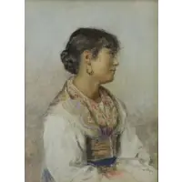 Clelia Compiani Battaglia, Clelia, Watercolor