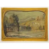 Louis Eilshemius, The Catskill Mountains, Oil on Board