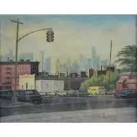 Lee Loeb, New York Cityscape, Oil on Canvas