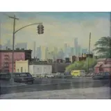 Lee Loeb, New York Cityscape, Oil on Canvas