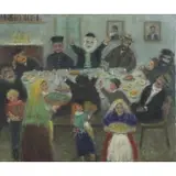 Samuel Rothbort, At the Table, Oil on Canvas