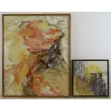 Géula Dagan, Massada, 1968, Two Oil on Canvas