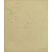 Naftali Bezem, Reclining Nude, Pencil on Paper