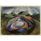 Theodore Hancock, Cubist Landscape, Watercolor