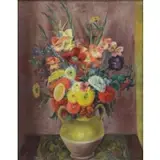 Ernest Fiene, Wild Flowers in Yellow Vase