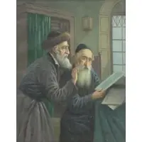 Two Rabbis by Konstantin Szewczenko, Oil on Canvas, sold Jul 2016