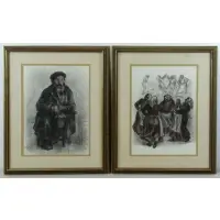 Tully Filmus, Bontche Schweig, Two Charcoals on Paper