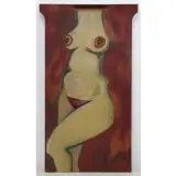 Sebastian Mauri, Lady with a Skin Problem, Oil on Wood