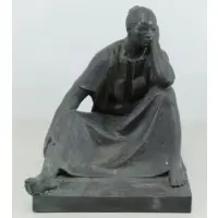 Felipe Castaneda, Seated Woman, Bronze