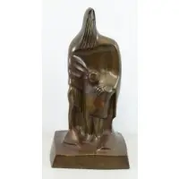 Daniel Kafri, Rabbi with Child, 1987, Bronze