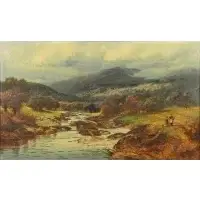 William E. Harris, English Landscape, Oil on Canvas
