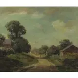 Joseph H. Boston, Country Path, Oil on Canvas