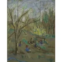 Van Perrine, Out of My Window, Pastel on Paper