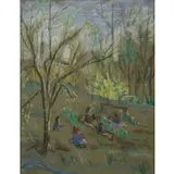 Van Perrine, Out of My Window, Pastel on Paper