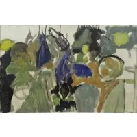 Avigdor Stematsky, Abstract Composition, Oil on Canvas