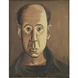 Edgar Levy, Portrait of a Man, Oil on Canvas