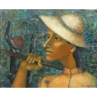 Pierre-Henry, Farmer, 1958, Oil on Canvas