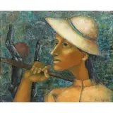 Pierre-Henry, Farmer, 1958, Oil on Canvas