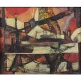 Lily Schuff, Abstract Composition, Oil on Canvas