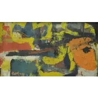 Abstraction by Henry Botkin, 1954, Oil on Board "Abstraction" 1954, sold Jun 2016