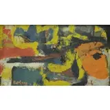 Henry Botkin, Abstraction, 1954, Oil on Board "Abstraction" 1954