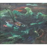 Abram Tromka, Storm off Monhegan.