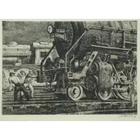 Harry Sternberg, The Vanishing Giant, Etching "The Vanishing Giant"