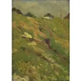Fiodor Zakharov, The Outskirts of Yelets, 1954, Oil on Board "The Outskirts of Yelets" 1954