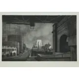 Armin Landeck, York Ave, Sunday Morning, Drypoint Etching "York Ave, Sunday Morning"