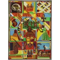 John Riddle, Sun People, 1987, Color Silkscreen