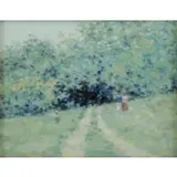 Andre Gisson, Figures in a Meadow, Oil on Canvas