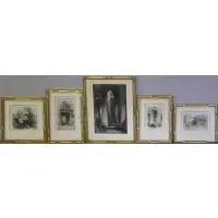 Hedley Fitton, St Hilaire, Poitiers, 5 Signed Etchings