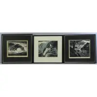 Carroll Thayer Berry, Owls Head Light, 3 Maine Coast Woodcuts