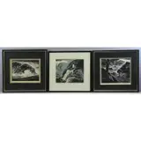Carroll Thayer Berry, Owls Head Light, 3 Maine Coast Woodcuts