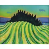 Philip Barter, Hayfield Hog Bay #1, Oil on Canvas "Hayfield Hog Bay #1" / W. Woody's Boat"