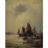 William Thornley, Fishing Boats on the Shore