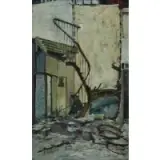 Manes Lichtenberg, A Louer, Oil on Canvas "A Louer"