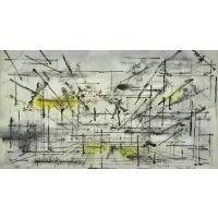 Malcom Case, Malcom Edgar Case (American, 20th C), Abstract Watercolor