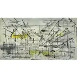 Malcom Case, Malcom Edgar Case (American, 20th C), Abstract Watercolor