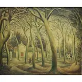 Élie Lascaux, Le Petite Eglise Des Bois De Boulogne., Oil on Canvas