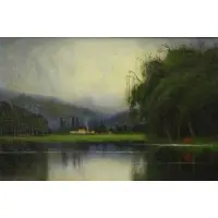 James E. Stuart, Sacramento River, Cal, 1931, Oil on Board