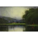 James E. Stuart, Sacramento River, Cal, 1931, Oil on Board